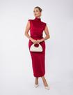 Vestido Malha Gola Alta Renascer Coleção de Moda Sofisticada