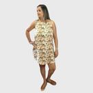 Vestido Malu estampado bege
