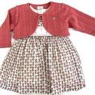 Vestido Manda Curta com Casaquinho Maquinetado