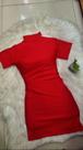 Vestido Manga Curta Gola Alta Tubinho Várias