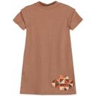 Vestido Manga Curta Lilica Ripilica Marrom Claro