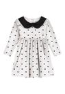 Vestido Manga Longa Bebê Menina Mini Bear Off White Alakazoo