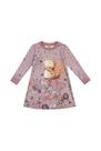 Vestido Manga Longa Esquilo Inverno Boca Grande Bordô -