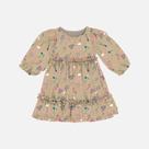 Vestido Manga Longa Flower Tule Sublimado Infantil Menina Have Fun 29423 Preto