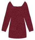 Vestido Manga Longa Juvenil Em Molecotton Minty Vermelho Vestido Manga Longa Juvenil Em Molecotton Minty Vermelho