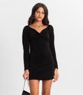 Vestido Manga Longa Juvenil Minty Preto Vestido Manga Longa Juvenil Minty Preto