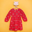 Vestido Manga Longa Kyly Arco-Íris Menina