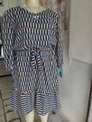 Vestido manga longa,longuete com listras
