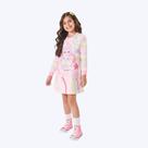 Vestido Manga Longa Magic Rainbow Rosa Infantil Menina Mundo Cinti 12321 Vestido Manga Longa Magic Rainbow Rosa Infantil Menina Mundo Cinti 12321