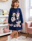 Vestido Manga Longa Margarida e Pato Donald Amor Momi