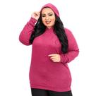 Vestido Manga Longa Moletom Capuz E Punho Na Barra Plus Size Gordinhas Tamanho Único
