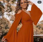 Vestido manga longa Tam:P