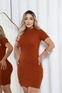 Vestido Manguinha Tubinho Em Tricot