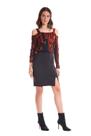 Vestido Maria Valentina Ombros Aparentes Preto Vestido Maria Valentina Ombros Aparentes Preto