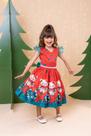 Vestido Marie Betina Ursinhos Vermelho - Natal - Tecido Microfibra
