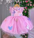 Vestido Marie Rosa Jardim Encantado com Laço Elegante