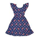 Vestido Marinho de Flamingo com Decote V nas Costas - Big Bless