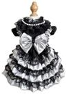 Vestido MaruPet Fashion Sweet Puppy Dog Lace Princess C-Black