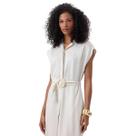 Vestido Max Midi Solto Cinto Flor De Lis