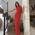 Vestido Maxi Bodycon Sem Mangas Com Decote O E Patchwork Para Mulheres, Moda De Verão Para Festas E