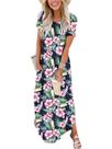 Vestido Maxi Casual de Verão ANRABESS - Manga Curta Vestido Maxi Casual de Verão ANRABESS - Manga Curta