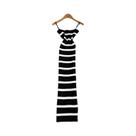 Vestido Maxi Feminino De Verão Com Listras E Elástico, Vestido De Praia Sexy Casual Slim Fit Longo