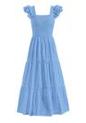 Vestido maxi feminino PRETTYGARDEN com gola quadrada com blusa evasê Vestido maxi feminino PRETTYGARDEN com gola quadrada com blusa evasê