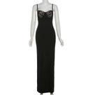 Vestido Maxi Feminino Sexy Sem Costas Com Renda, Sem Mangas, Estilo Y2K, Para Festa, Balada,