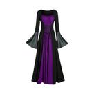 Vestido Maxi Gótico Medieval Com Capuz Para Mulheres plus Size, Estilo Vitoriano Renascentista
