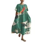 Vestido maxi HOTYD, pintura de arte japonesa para mulheres, verão