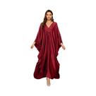 Vestido Maxi Kaftan Com Mangas De Morcego Brilhantes E Cintilantes plus Size Para Mulheres Vestido Maxi Kaftan Com Mangas De Morcego Brilhantes E Cintilantes plus Size Para Mulheres