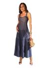 Vestido Maxi Midi Perfect Way Mv 66072 G Azul