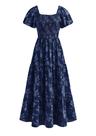 Vestido maxi PRETTYGARDEN 2026 floral de verão para mulheres azul marinho