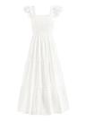 Vestido maxi PRETTYGARDEN com gola quadrada com uma linha branca