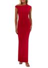 Vestido maxi PRETTYGARDEN feminino 2025, verão, um ombro, vermelho Vestido maxi PRETTYGARDEN feminino 2025, verão, um ombro, vermelho