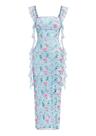 Vestido maxi PRETTYGARDEN Floral para mulheres, verão 2026, azul
