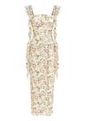 Vestido maxi PRETTYGARDEN Floral para mulheres, verão 2026, bege