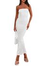 Vestido Maxi PRETTYGARDEN sin mangas con escote bardot en blanco, talla L