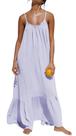 Vestido maxi R.Vivimos feminino com alça espaguete de algodão de verão
