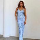 Vestido Maxi Sem Mangas Com Estampa Floral Para Mulheres, Estilo Chic De Verão Para Festa Na Praia,