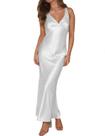 Vestido maxi VUBIYA elegante de cetim com decote em V sem encosto para mulheres