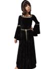 Vestido Medieval Bruxa Capuz Infantil