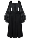 Vestido medieval Scarlet Darkness Renaissance Black XL feminino Vestido medieval Scarlet Darkness Renaissance Black XL feminino