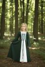 Vestido Medieval Viscolycra infantil verde e branco
