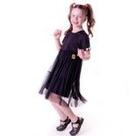 Vestido Meia Malha e Tule
