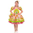 Vestido Menina Bebê Festa Junina Capitu Com Bolsinha