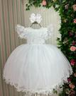 Vestido Menina Bonita Angelie Branco - Elegante e Confortável Vestido Menina Bonita Angelie Branco - Elegante e Confortável