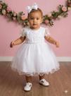 Vestido Menina Bonita Bebe Ana Sofia Branco Batizado