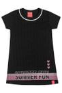 Vestido Menina Canelado Preto Ibiza Summer Fun