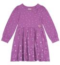 Vestido menina estampa urso em malha algodão - carinhoso roxo 4